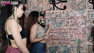 Does the perverted mummy's curse turn the brazilian teacher into a wet pussy licking student?