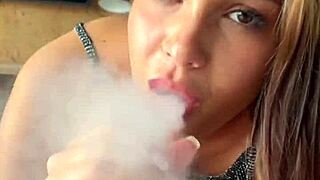 big fat dick surprised me - blonde plays with toys masturbating then deepthroats in smoke fetish