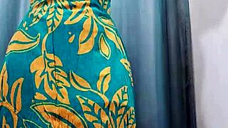 Real sex in store fitting room with facial