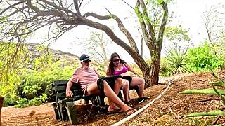 A Blow Job In The Botanical Garden!