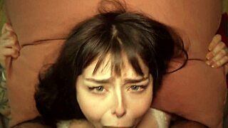My stepdaughter deepthroats me for the first time