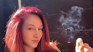 artemisia love smokes with big tits out