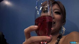 This asian babe was shy at first but she knew how to handle two schlongs