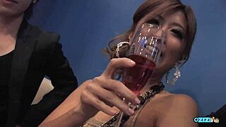 This asian babe was shy at first but she knew how to handle two schlongs