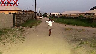 ghana student follows man home for pussy play