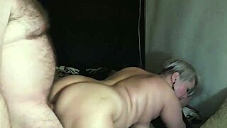 Mature With Saggy Tits Toys Herself Then Husband Fucks Her!