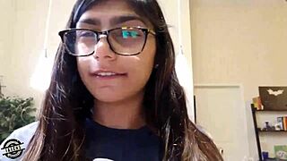 miya khalifa gives a hot massage with her big tits