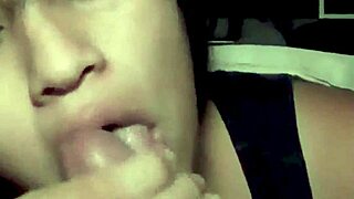 Peruvian Milf Gives Nighttime Blowjob In Bedroom