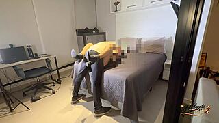 hotwife brazilian fucks her trainer on the condo balcony