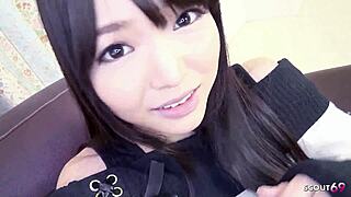 petite japanese teen 18+ gets picked up and multiple creampies by two guys