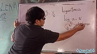 Japanese Student Roleplay With Asian Teacher In Math Class