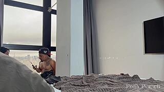 skinny tattooed girl surprised by huge cock and fucks