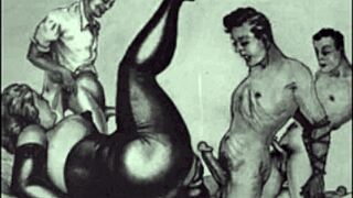 vintage erotic art from antique retro times displays sensual beauty