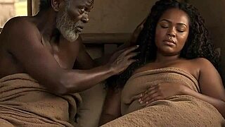 African Sexy Ai Generated Ebony Giant Big Boobs Big Ass Thick Black Naija Nigerian Horny Hot Mature Milf Ebony Three Headed Goddess Fucked Raw In Public Raw No Condom By A Dark Skin Poor Old Man