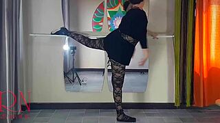Spank ballerinas ass and punish bad dancer