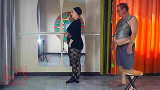 Spank ballerinas ass and punish bad dancer