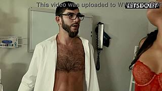 two girls share his cock in sloppy double blowjob with ball licking