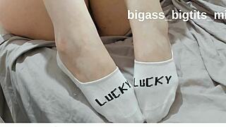 White socks ankle sock feet fetish foot