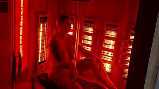 stranger joins me in public sauna