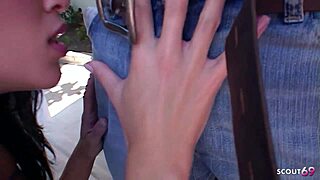 slim teen with small tits seduces black guy next door for first interracial