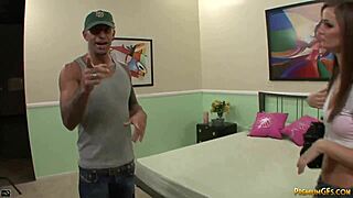 i watch sweet lily suck cock and fuck hard, her big tits bouncing