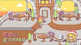 人妖蘑菇人妖Hentai游戏Ep4 - 变态女服务员在披萨上洒精液！