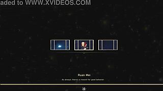 嘿，看看阮梅在这个狂野动漫场景里！