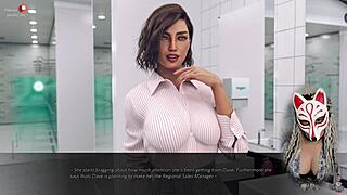 Sexy secretaresse met enorme tieten steelt mijn hart