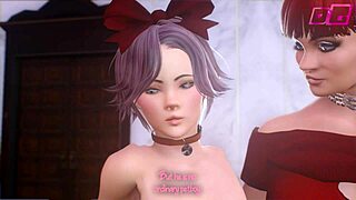 Фемдом футанари доминирует с интенсивным анальным трахом в 3D