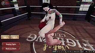 Draka II kjemper mot Rockie II i naken 3D fighter catfight