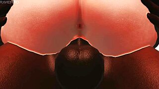 Miku himoitsee massiivista BBC:tä villissä lähetyssaarnaaja-asennossa. Aneloo syvää kreampieta 3D-hentaissa.