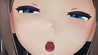 Maya dari anime Kantai Collection bergila-gilaan dalam adegan hentai.