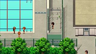 动漫游戏：在乡村生活泳池偷窥被抓