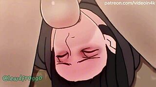 Lewdfroggo的温柔女友动画，用AI高清放大