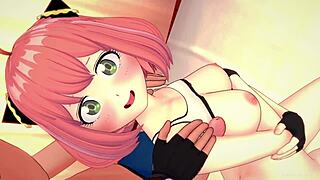 Anya, 운동 끝내고 성인 헨타이 버전에서 뜨겁게