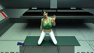 Эй, глянь на горячую йогу с милф с большими сиськами в космосе!