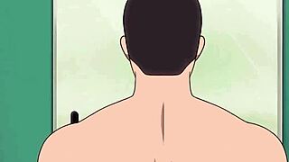 ルビーが蒸し暑いシャワーアニメワークアウトでパウンドされる