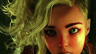 Gemma Smithy traint pijpbeurt vaardigheden in bondage opstelling