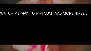 伊西斯·穆恩在10天禁欲后挤压前列腺多次射精